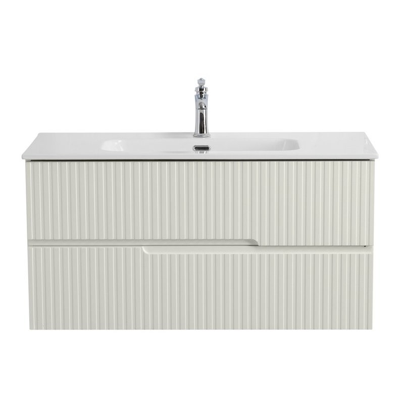 Тумба с раковиной Cezares Duet 100 альпака брашированная, раковина Cezares CZR-8095-100