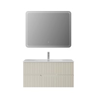 Тумба с раковиной Cezares Duet 100 альпака брашированная, раковина Cezares CZR-8095-100