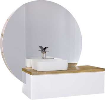 Мебель для ванной Jorno Solis 120, подвесная, раковина MLN-7050H
