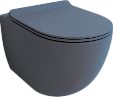 Комплект Унитаз подвесной Esbano Garcia ESUPGARCGM матовый серый + Инсталляция Fram + Кнопка ESINKRG11MB