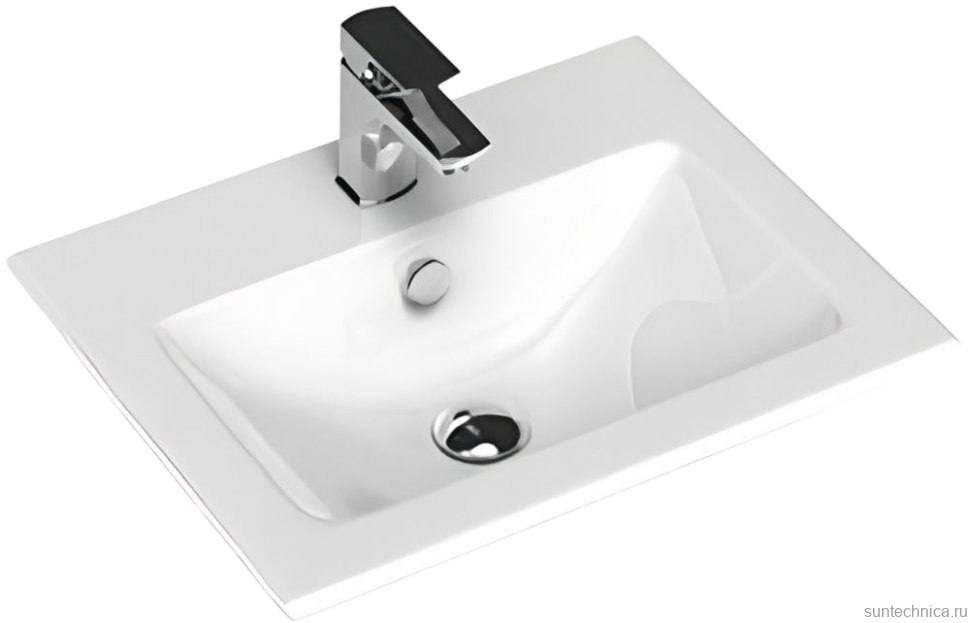 Мебель для ванной комнаты Aquanet Практика 50 2 ящика, белая матовая