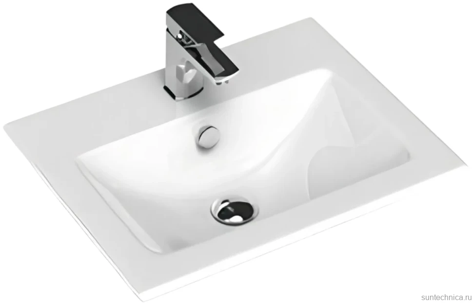 Мебель для ванной комнаты Aquanet Практика 50 2 ящика, белая матовая
