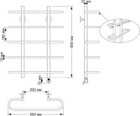 Полотенцесушитель электрический Secado Венеция 4603777465568 85x50 см, подключение справа, бронза, лесенка, латунь