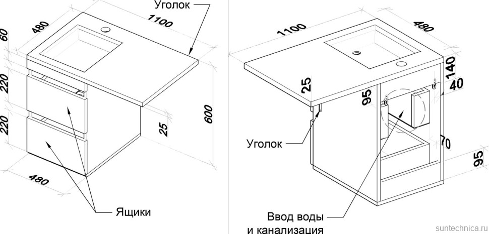Мебель для ванной комнаты Style Line Даллас 110 R Люкс Plus подвесная, зеркало DIWO Элиста