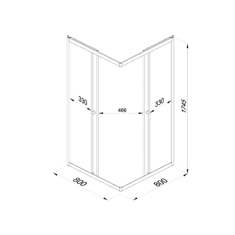 Душевой уголок Triton Вельвет-К Щ0000071052 80х80
