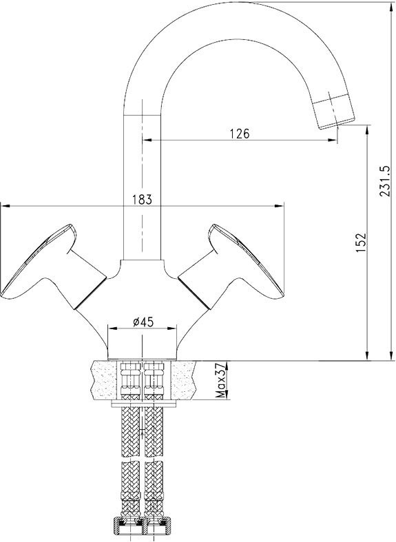 Смеситель для раковины IDDIS Copter COPSB00i01