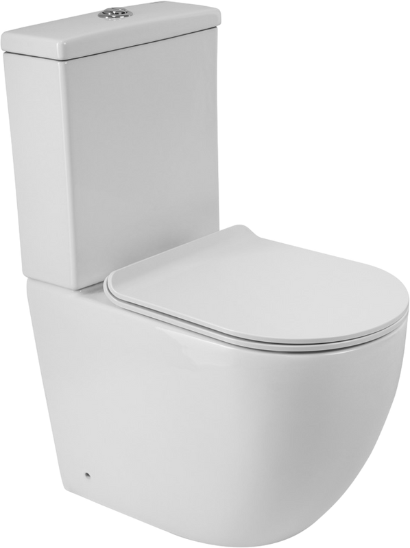 Унитаз-компакт напольный BelBagno Amanda BB051CPR безободковый, крышка BB901SC с микролифтом, бачок BB051T