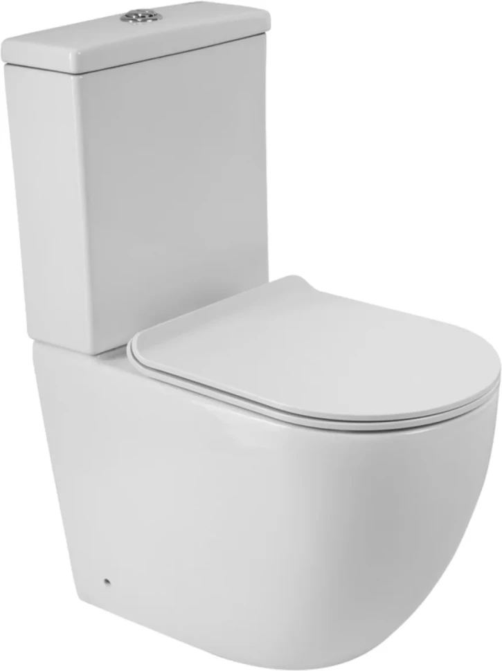 Унитаз-компакт напольный BelBagno Amanda BB051CPR безободковый, крышка BB901SC с микролифтом, бачок BB051T