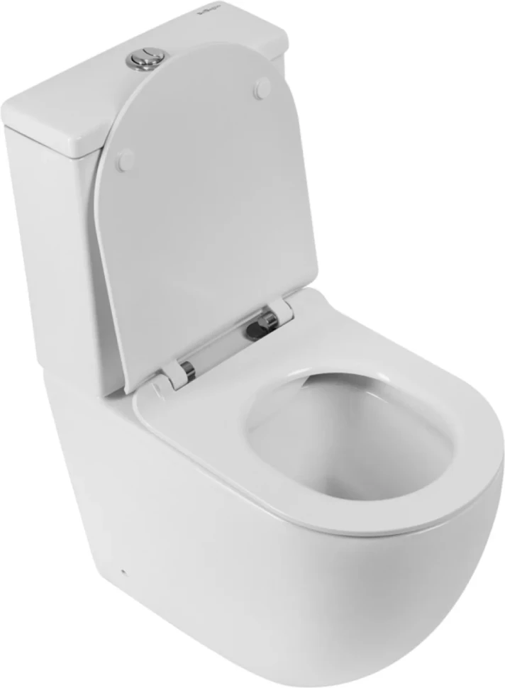 Унитаз-компакт напольный BelBagno Amanda BB051CPR безободковый, крышка BB901SC с микролифтом, бачок BB051T