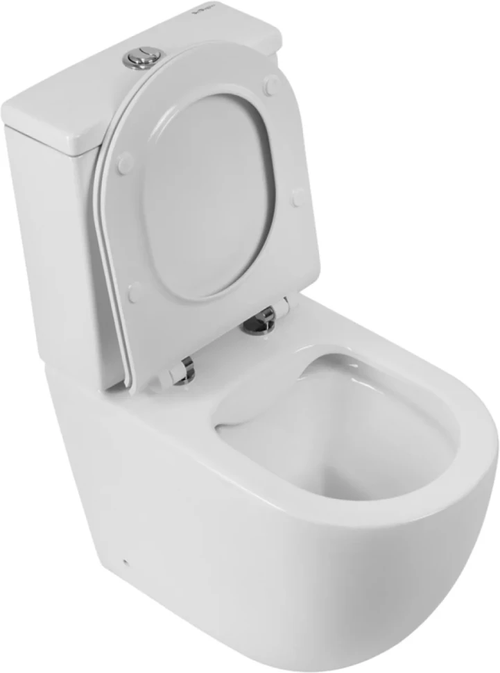 Унитаз-компакт напольный BelBagno Amanda BB051CPR безободковый, крышка BB901SC с микролифтом, бачок BB051T