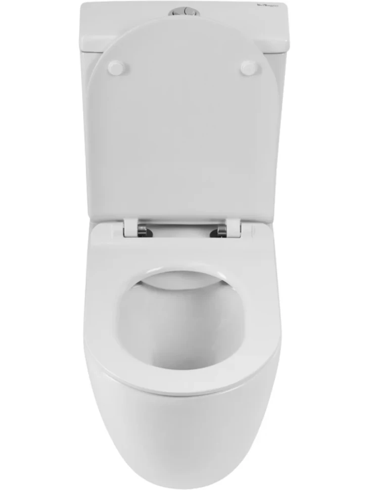 Унитаз-компакт напольный BelBagno Amanda BB051CPR безободковый, крышка BB901SC с микролифтом, бачок BB051T