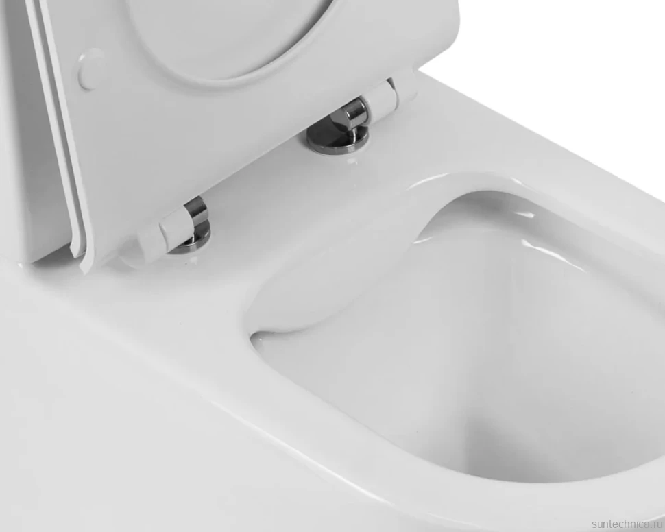 Унитаз-компакт напольный BelBagno Amanda BB051CPR безободковый, крышка BB901SC с микролифтом, бачок BB051T