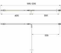 Душевая дверь в нишу Veconi Vianno VN-73 120 см,  профиль хром