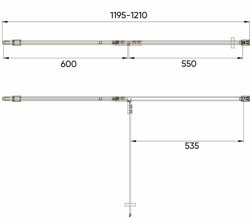 Душевая дверь в нишу Veconi Vianno VN-73 120 см,  профиль хром