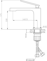 Смеситель для раковины Agger Beauty Beauty A2602100 для раковины