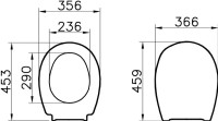 Унитаз подвесной VitrA Normus 6855B003-0101 крышка-сиденье Arkitekt 115-003-001