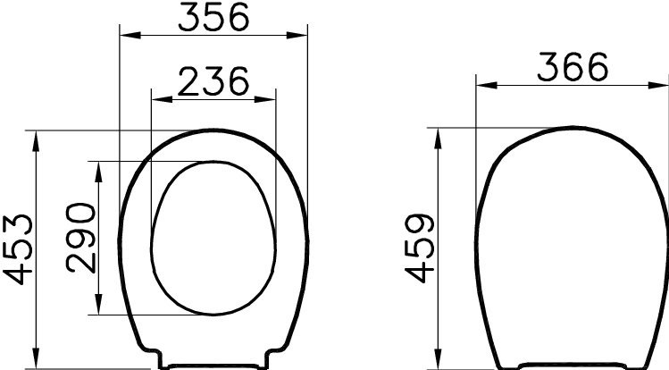 Унитаз подвесной VitrA Normus 6855B003-0101 крышка-сиденье Arkitekt 115-003-001