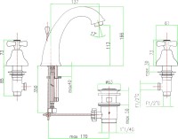 Смеситель для раковины Webert Armony AM750101010 золото