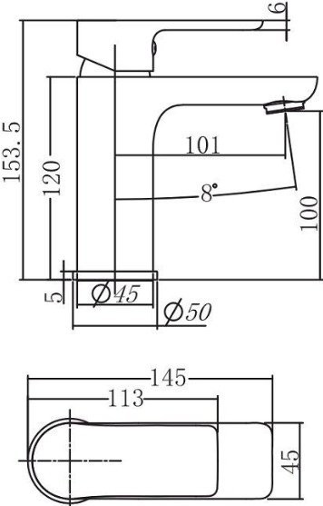 Смеситель для раковины Aquanet Arctic AF520-10СW