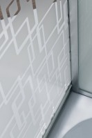 Душевая кабина DTO EM 4511LLED+GM с высоким поддоном, с сиденьем