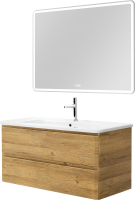 Тумба с раковиной BelBagno Albano-Cer 105 подвесная, rovere rustico