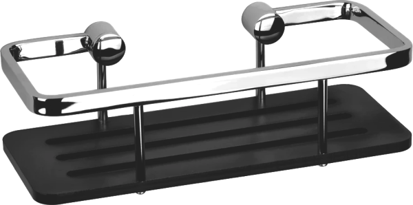 Полка Bemeta Cytro 146208396 для душа, угловая, черный акрил