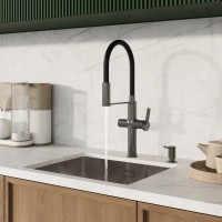 Смеситель для кухни IDDIS Ikon IKNGMFFi05 с гибким изливом, матовый графит
