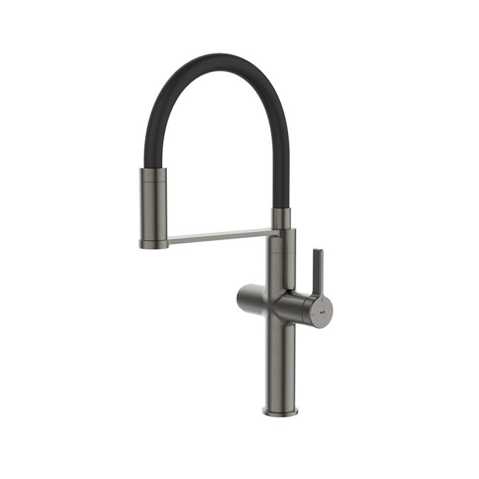 Смеситель для кухни IDDIS Ikon IKNGMFFi05 с гибким изливом, матовый графит