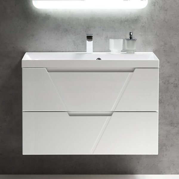 Тумба с раковиной BelBagno Vittoria 90 подвесная, bianco opaco