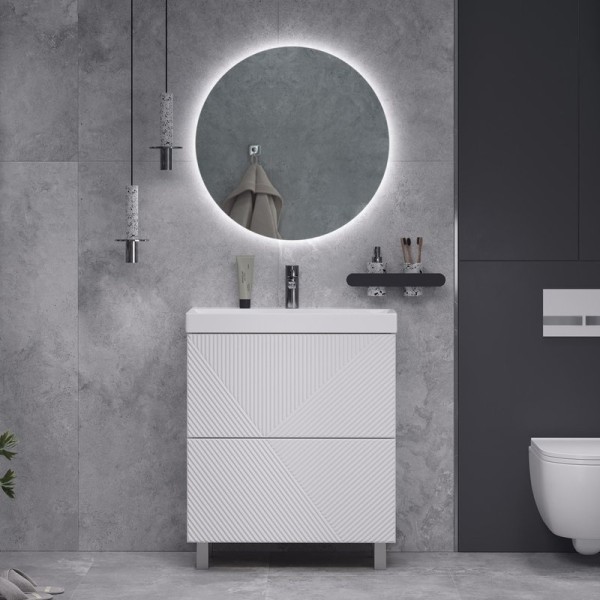 Мебель для ванной комнаты Velvex Edge 70.2Y напольная, белая