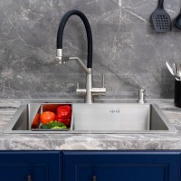 Мойка кухонная Melana ProfLine R6050H в комплекте с дозатором и коландером, сатин