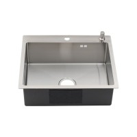 Мойка кухонная Melana ProfLine R6050H в комплекте с дозатором и коландером, сатин
