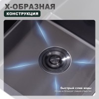 Кухонная мойка Splenka S701.5050.09, графит Кухонная мойка Splenka S701.5050.09, графит