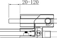 Душевой уголок Cezares Slider R 2 90/100 Grigio Cr профиль хром, стекло серое
