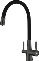 Смеситель для кухни Lemark Comfort LM3075GM никель, черный