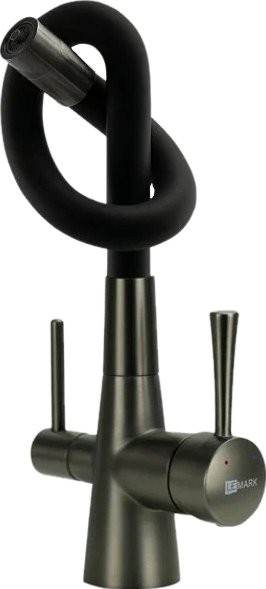 Смеситель для кухни Lemark Comfort LM3075GM никель, черный