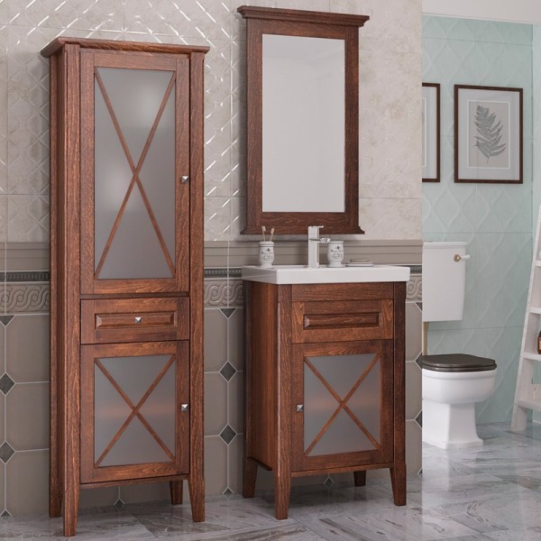 Мебель для ванной комнаты Opadiris Палермо 50 R светлый орех