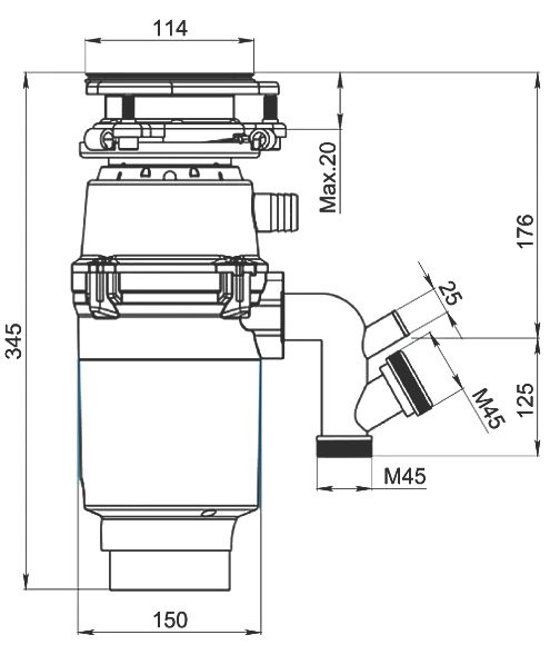 Измельчитель отходов Granula R600 графит
