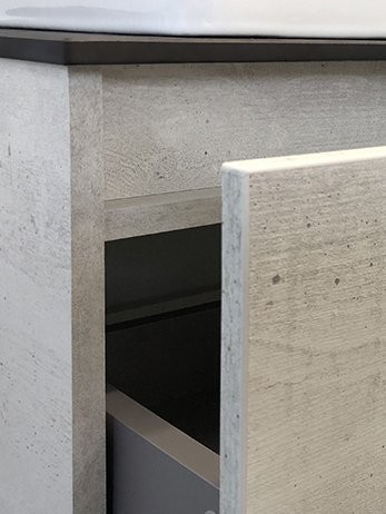 Тумба с раковиной Comforty Прага 60 подвесная, белый дуб, с раковиной 9055RA-50