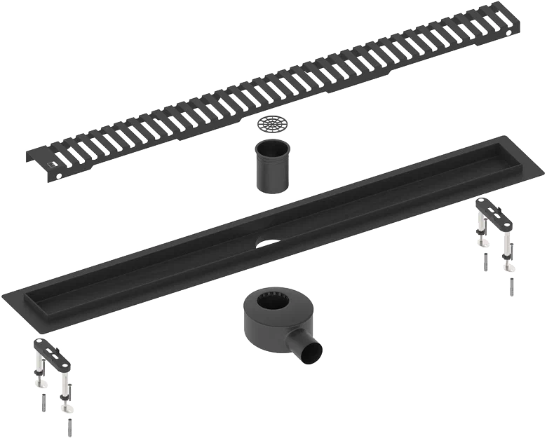 Душевой трап (лоток) Timo Drain Systems DS230107/03 700 вставка lines, черный