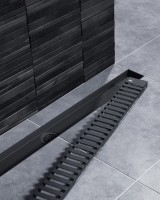 Душевой трап (лоток) Timo Drain Systems DS230107/03 700 вставка lines, черный