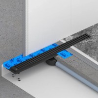 Душевой трап (лоток) Timo Drain Systems DS230107/03 700 вставка lines, черный