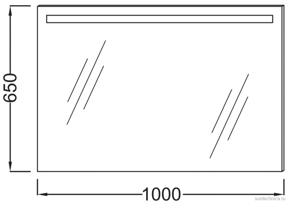 Зеркало Jacob Delafon Parallel EB1416RU-NF 100 с подсветкой