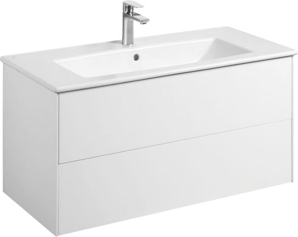 Тумба под раковину AQUATON Сохо 100 подвесная, белая глянцевая