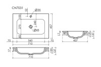 Мебель для ванной комнаты Sancos Snob T 70 подвесная, bianco, раковина CN7031