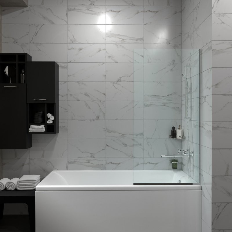 Шторка на ванну Triton Статик Хром 60х140 профиль глянцевый хром