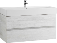 Мебель для ванной комнаты Cezares Molveno 46 80 legno bianco, с раковиной Cezares CZR-MIL-80-LVB