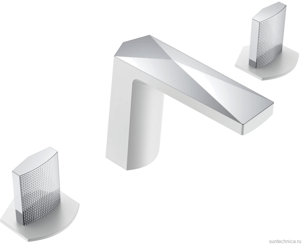 Смеситель для раковины Boheme Venturo 150-WCR-TOUCH белый, хром