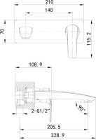 Смеситель для раковины IDDIS Ray RAYWT00i65 С ВНУТРЕННЕЙ ЧАСТЬЮ  белый