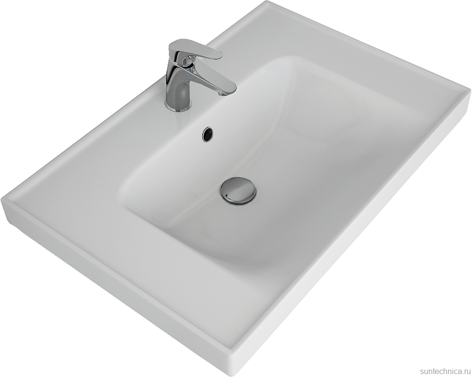 Мебель для ванной комнаты Lemark Veon mini 70 белая глянцевая, 1 ящик